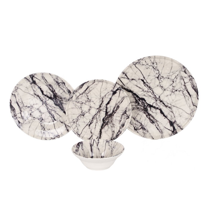 Hermia Juego de Cena Marble de 24 Piezas Multicolor